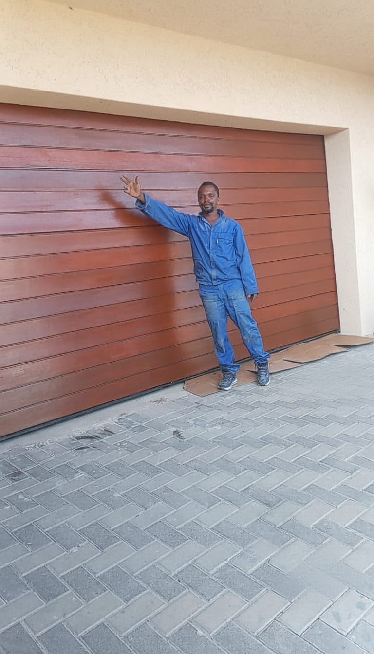 New sectional door installation